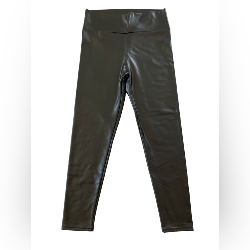 Faux Leather Size Medium Fleece Lined Cozy High Waisted Leggings
